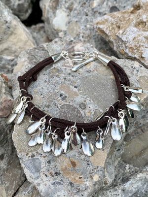 Robert Lee Morris Soho Shaky Charm Suede Knotted Bracelet