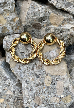 Rebecca Minkoff Rope Chain Doorknocker Earrings