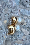 Vince Camuto Metallic Imitation Pearl Huggie Earrings