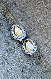 Scroll Silver & Gold Clip-On Earrings