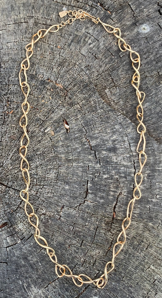 Robert Lee Morris Soho Gold Twist Link Strand Necklace