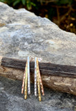Lineup Sterling Silver Tri-Color Stick Earrings