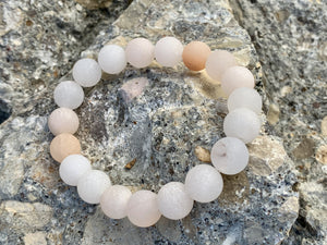Barse Matte Pink Magnesite Beaded Bracelet