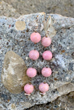 Pink Jasper Sterling Silver Gemstone Beaded Dangle Earrings