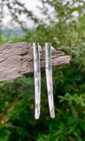 Robert Lee Morris Soho Silver Sculptural Stick Linear Drop Earrings