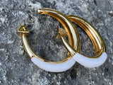 Thorns & Horns Semi-Precious Stone and Gold Hoop Earrings