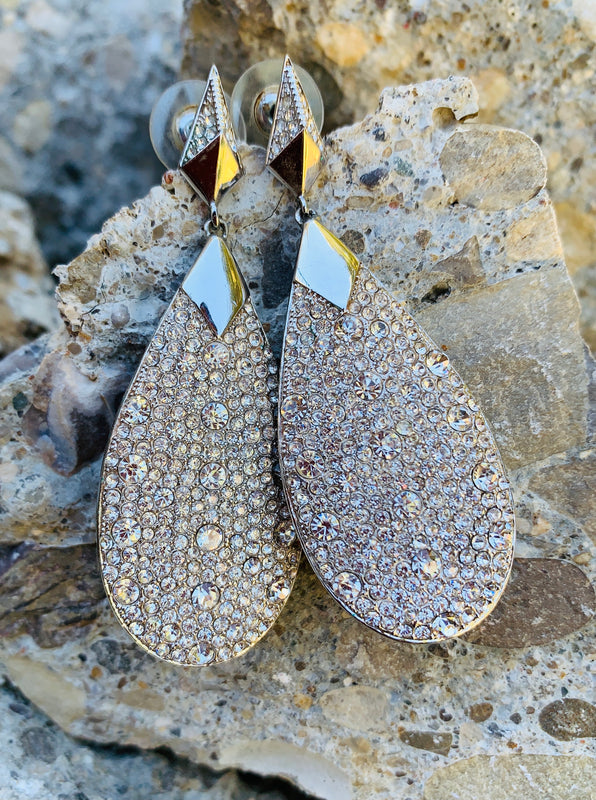 Vince Camuto Multi-Stone Pave Teardrop Earrings