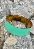 Vintage J.Crew Aqua Green Enamel Bangle Bracelet