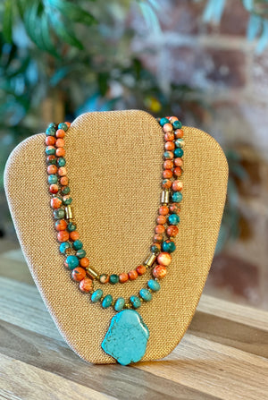 Ocean Jade Turquoise Statement Necklace