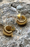 Vince Camuto Gold Ridge Small Hoop Earrings