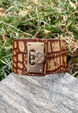 Jocelyn Brown Bronze Leather Cuff Bracelet