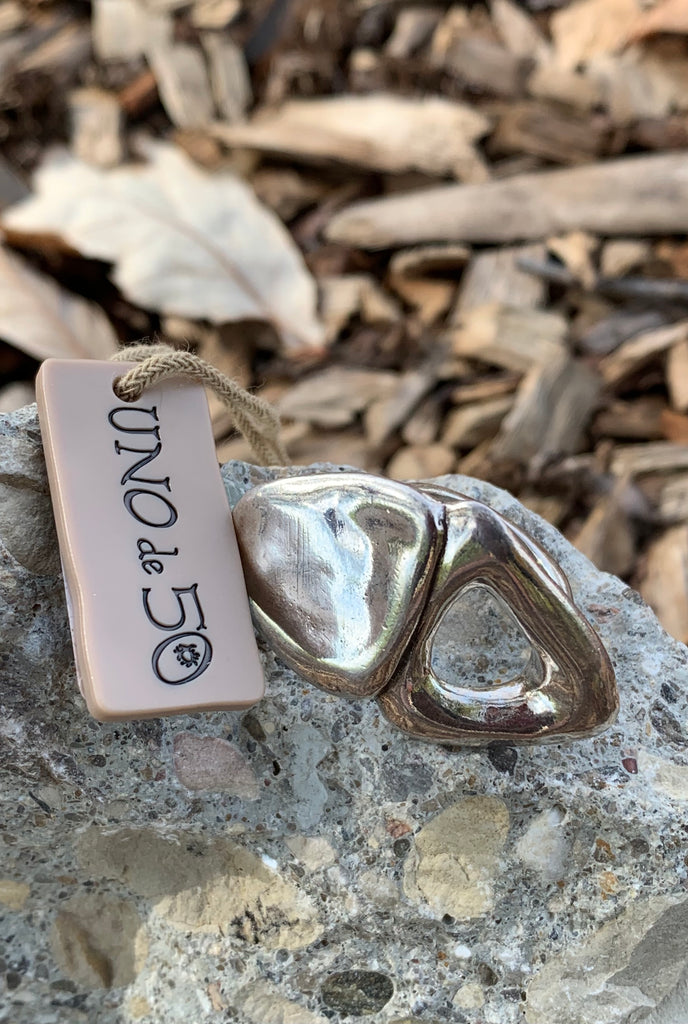 Corazon Parto Broken Irregular Metal Heart Ring Size 7.5