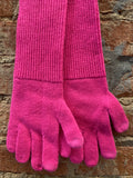Ugg Australia Women's Luxe Bright Pink Long Cuff Tech Knit Gloves