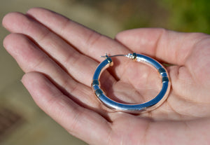 Lauren Ralph Lauren Two-Tone Silver & Gold Hoop Earrings