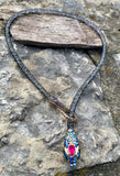 Jeweled Multi-Color Snake Hook Necklace