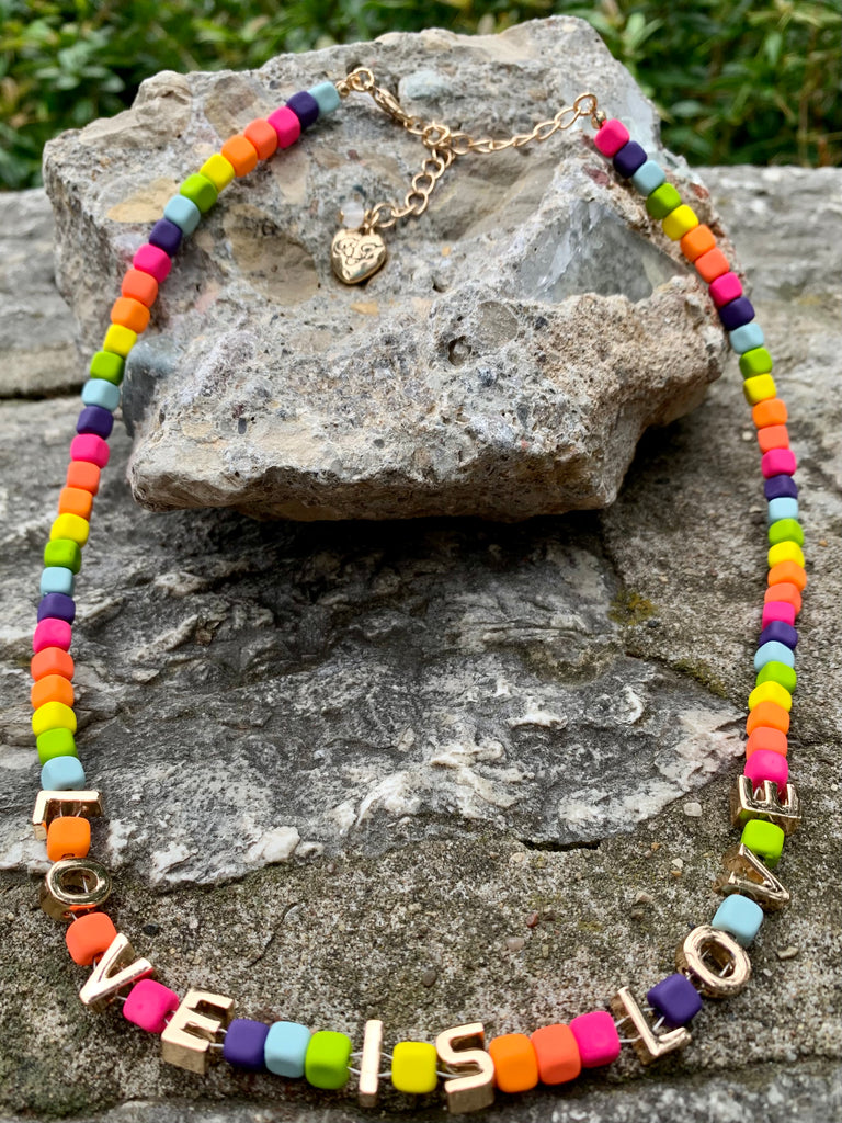 Live by the Sun Rainbow Crystal Beaded Necklace – local eclectic