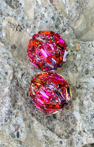 Kate Spade New York Red Brilliant Baguette Statement Stud Earrings