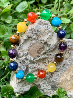 Multi-Color Gold & Gemstone Bracelet