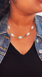 Kate Spade New York Blue & Pearl Bead Station Necklace