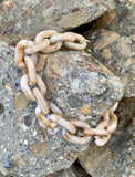 Desert Sands Bronzed Swirl Resin Link Bracelet