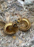 Vince Camuto Gold Ridge Small Hoop Earrings
