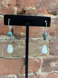 Teardrop Mixed Totem Multi-Stone Sterling Silver Earrings