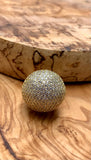 CZ Pave Crystal Brass Ball Ring Size 6