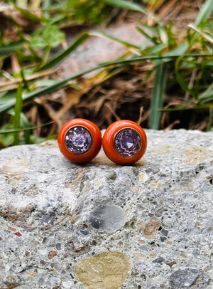 "Be Bold" Rare Blood Orange Stud Earrings