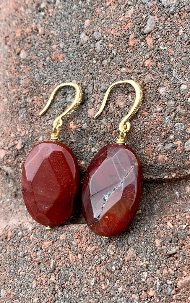 Bronze & Jasper Drop Earrings