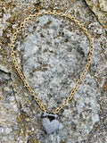 Vince Camuto Gold-Tone Hematite Crystal Heart Pendant Necklace