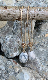 Robert Lee Morris Soho Gold Plated Semi-Precious White Howlite Beaded Earrings