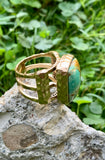Turquoise & Bronze Statement Ring Size 8