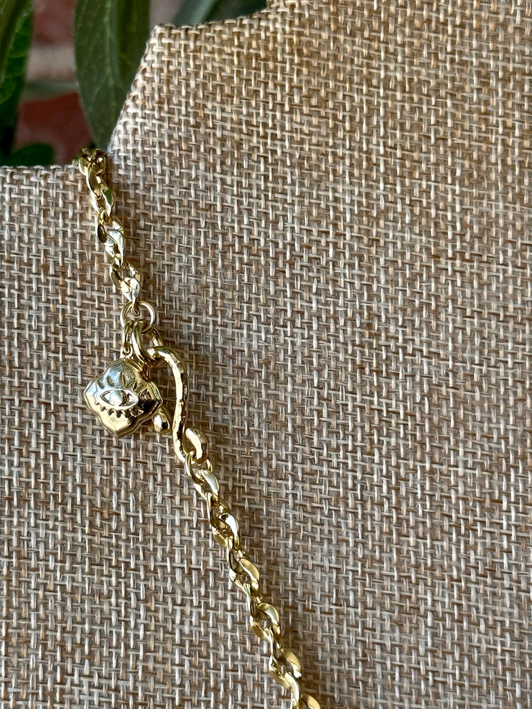 Kendra Scott Cass Vintage Gold Howlite Long Pendant Necklace