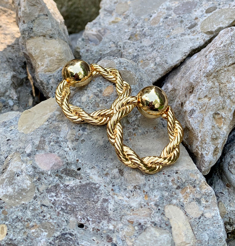 Rebecca Minkoff Rope Chain Doorknocker Earrings