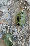 Prehnite & Sterling Silver Chain Reaction Stone Drop Earrings