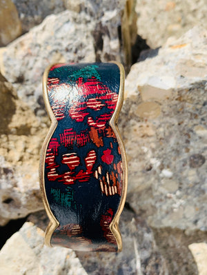 Patricia Nash Elisabetta Leather Inset Cuff Bracelet