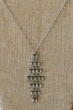 Vince Camuto Silver Baguette Chandelier Necklace