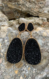 Sugarfix BY Baublebar Gold & Black Stone Drop Earrings