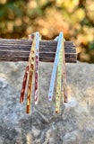 Lineup Sterling Silver Tri-Color Stick Earrings