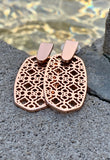 Kendra Scott Aragon Rose Gold Filigree Drop Earrings