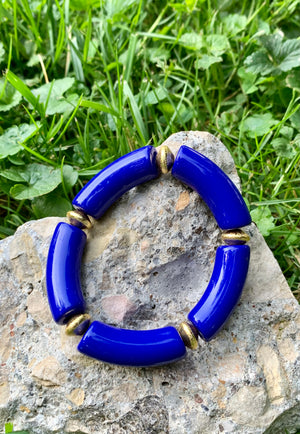 Electric Blue Resin Bracelet