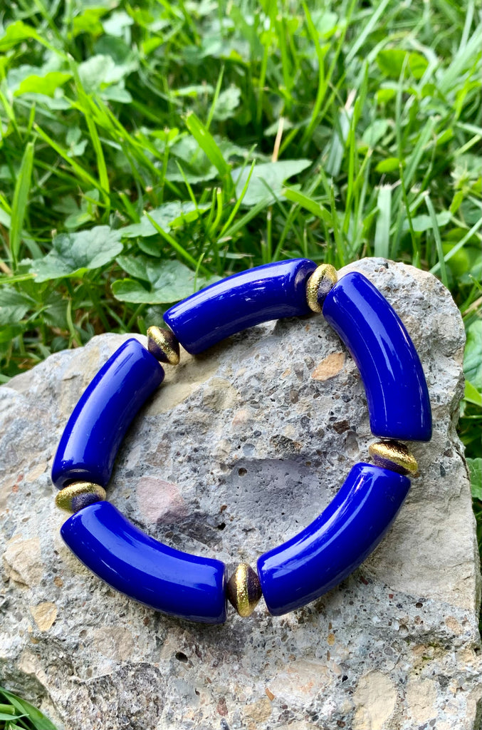Electric Blue Resin Bracelet