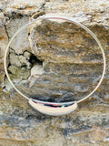 Robert Lee Morris Soho Round Wired Choker Silver Necklace with Hematite Detail