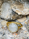 Bronze Moonstone Faceted Ring Size 8