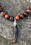 "The Eye of the Tiger" Red Tigers Eye Pendant Choker Necklace