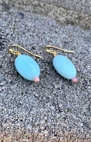 Amazonite & Agate Drop Earrings