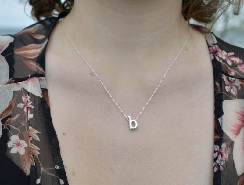Sterling Silver Initial "b" Necklace