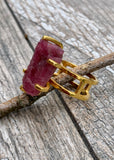 Pink Tourmaline & Sterling Silver Ring Size 8