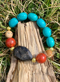 Turquoise Magnesite Multi-Stone Beaded Bracelet