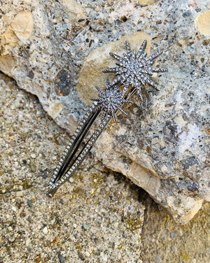lonna & lilly Marcasite Double Star Hair Barrett
